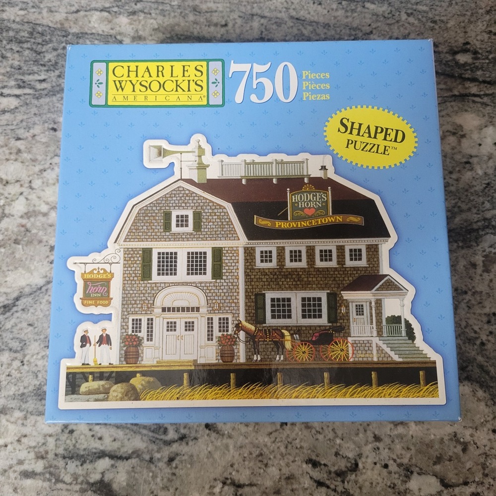 Charles Wysocki Clammers‎ at Hodge's Horn 750 PC Puzzle Hasbro Brand New Shaped